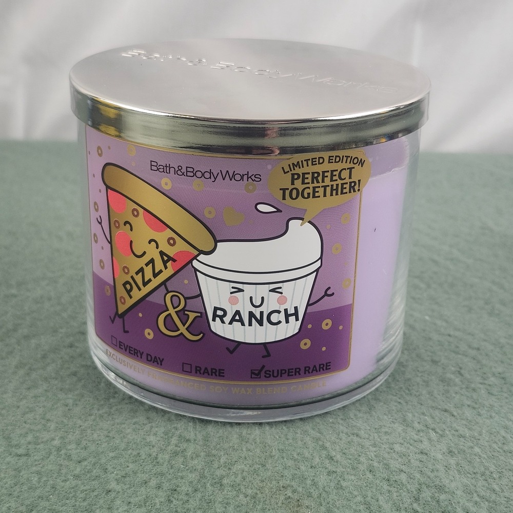 Bath And Body Works Pizza & Ranch 3-Wick Candle SUPER RARE New READ